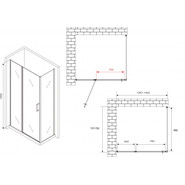 Душевое ограждение Abber Sonnenstrand 140х75 см AG04140S-S75, хром/прозрачное - фото 4