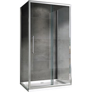Душевое ограждение Abber Schwarzer Diamant 140x75 см AG30140H-S75, хром/прозрачное - фото 