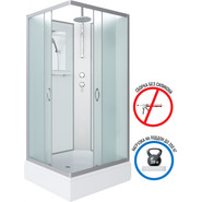 Душевая кабина Niagara Classic 100x80 см NG-33084-14QBKT, серебро/матовое (безсиликоновая сборка) - фото 2