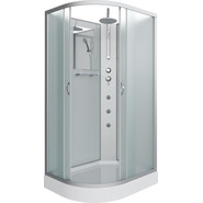 Гидробокс Niagara Classic 120x80 см NG-3312-14RBKTG, серебро/матовое (безсиликоновая сборка) - фото 