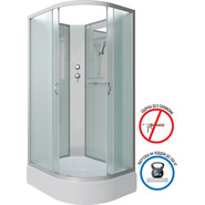 Душевая кабина Niagara Classic 90x80 см NG-33984-14LBK, серебро/матовое (безсиликоновая сборка) - фото 2