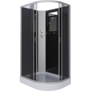 Душевая кабина Niagara Classic 120x80 см NG-3512-14LBK, серебро/тонированное (безсиликоновая сборка) - фото 