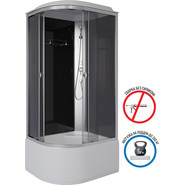 Душевая кабина Niagara Eco 90x80 см E90/80/40R/TN, хром матовый/тонированное (безсиликоновая сборка) - фото 