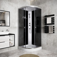 Душевая кабина Niagara Eco 100x100 см E100/13/TN, хром матовый/тонированное (безсиликоновая сборка) - фото 3