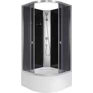 Душевая кабина Niagara Eco 90x90 см E90/40/TN/BK, хром матовый/тонированное (безсиликоновая сборка) - фото 2