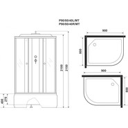 Душевая кабина Niagara Promo 90x80 см P90/80/40L/MT, белый/матовое (безсиликоновая сборка) - фото 4