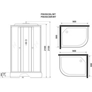 Душевая кабина Niagara Promo 90x80 см P90/80/26R/MT, белый/матовое (безсиликоновая сборка) - фото 4