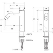 Смеситель для раковины Cezares RELAX-LS1-BORO, брашированное золото, Цвет производителя: брашированное золото - фото 5