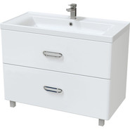 Тумба напольная с раковиной Mirsant Fuji 80/2 см с доводчиком, белый - фото 