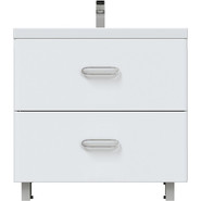 Тумба напольная с раковиной Mirsant Fuji 80/2 см с доводчиком, белый - фото 3