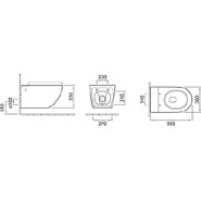 Унитаз подвесной безободковый с импульсным смывом SantiLine SL-5031MB (в комплекте с инсталляцией) чёрный, Цвет производителя: чёрный - фото 4
