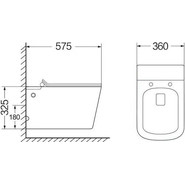 Унитаз подвесной безободковый с импульсным смывом SantiLine SL-5032 (в комплекте с инсталляцией), Цвет производителя: белый - фото 4