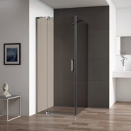 Душевое ограждение Cezares SLIDER-AH-1-80-100/110-BR-GM 100-110x80 см (стекло 8 мм) оружейная сталь/тонированное - фото 2