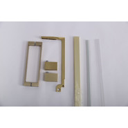 Душевое ограждение Cezares SLIDER-AH-1-80-100/110-C-BORO 100-110x80 см (стекло 8 мм) брашированное золото/прозрачное - фото 2