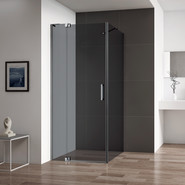 Душевое ограждение Cezares SLIDER-AH-1-80-100/110-GRIGIO-GM 100-110x80 см (стекло 8 мм) оружейная сталь/тонированное - фото 2