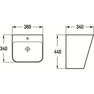 Раковина подвесная CeramaLux N 40 см 500QMB - фото 3