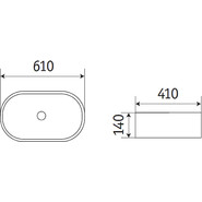 Раковина-чаша CeramaLux N 60 см 78327-1MB, чёрный матовый - фото 3
