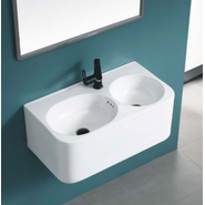 Раковина подвесная двойная CeramaLux 75 см A1006 - фото 