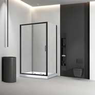 Душевое ограждение Veconi Rovigo 105x80 см RV046B-10580-01-C5, чёрный матовый/прозрачное - фото 