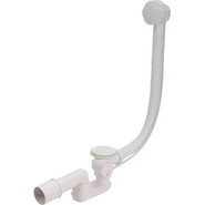 Слив-перелив полуавтомат для ванны Aquatek 60 см ST-0000128, белый матовый - фото 