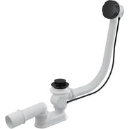 Слив-перелив полуавтомат для ванны Aquatek 60 см ST-0000134, чёрный матовый - фото 