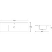 Раковина врезная на столешницу Vincea 120 см VBS-13120MB, чёрный - фото 2