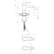 Смеситель для биде Ravak SL 056.20BL X070493, чёрный - фото 2