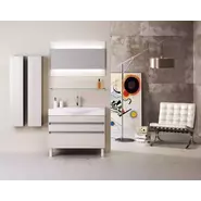 Тумба напольная с раковиной Aqwella Bergamo 80 см Ber.01.08/n/А, акация, Цвет фасада: светлое дерево - фото 2