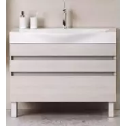 Тумба напольная с раковиной Aqwella Bergamo 80 см Ber.01.08/n/А, акация, Цвет фасада: светлое дерево - фото 3