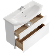 Тумба напольная с раковиной Aqwella Rodos 105 см ROD01102N, белый - фото 2