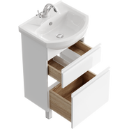 Тумба напольная с раковиной Aqwella Rodos 50 см ROD01052N, белый - фото 2