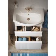 Тумба напольная с раковиной Aqwella Rodos 75 см ROD01072N, белый - фото 4