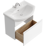 Тумба подвесная с раковиной Aqwella Rodos 65 см ROD01061, белый - фото 2