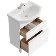 Тумба напольная с раковиной Aqwella Rodos 65 см ROD01062N, белый - фото 2