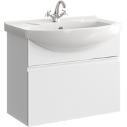 Тумба подвесная с раковиной Aqwella Rodos 75 см ROD01071, белый - фото 