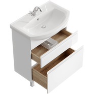 Тумба напольная с раковиной Aqwella Rodos 75 см ROD01072N, белый - фото 2