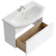 Тумба подвесная с раковиной Aqwella Rodos 85 см ROD01081, белый - фото 2