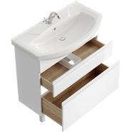 Тумба напольная с раковиной Aqwella Rodos 85 см ROD01082N, белый - фото 2