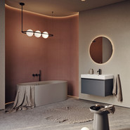 Тумба подвесная с раковиной Aqwella Pure 80 см PUR0108GRM, серый, Цвет фасада: серый - фото 3