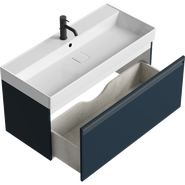 Тумба подвесная с раковиной Aqwella Pure 100 см PUR0110GRM, серый, Цвет фасада: серый - фото 2