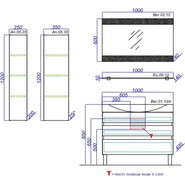 Тумба подвесная с раковиной Aqwella Bergamo 100 см Ber.01.10/n/А, акация, Цвет фасада: светлое дерево - фото 4