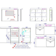 Тумба подвесная с раковиной Aqwella Duet 115 см DU01051L, белый - фото 5