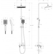 Душевая стойка Cezares LINER-CVD-01, Цвет производителя: хром - фото 5