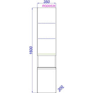 Пенал подвесной Aqwella Rodos 35 см ROD0535, белый - фото 5