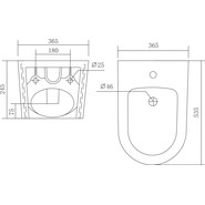 Биде подвесное Aquatek Оберон/Бетта AQ0516-00 - фото 3