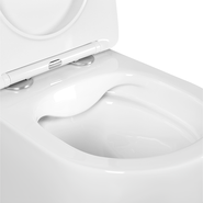 Унитаз подвесной безободковый Aquatek Европа AQ1900-00 с тонкой крышкой микролифт, Цвет производителя: белый - фото 4