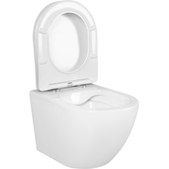 Унитаз подвесной безободковый Aquatek Европа AQ1900-00 с тонкой крышкой микролифт, Цвет производителя: белый - фото 6