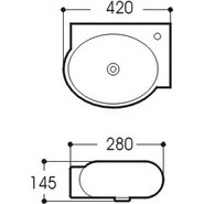 Раковина подвесная Aquatek 42 см AQ5304-00 - фото 3