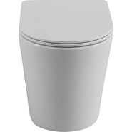 Унитаз приставной безободковый BelBagno Flay-R BB1003CBR/SC с крышкой микролифт - фото 5