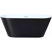 Ванна отдельностоящая CeruttiSpa 170x75 см RESIA170IIGMB CT10879, чёрный матовый/белый - фото 3